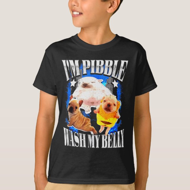 Im Pibble Wash My Belly Frenchie Bulldog  T-Shirt (Vorderseite)
