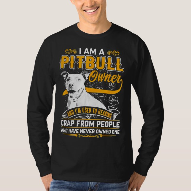 Im Pit Bull Terrier Owner Dog Liebe R Vater Mama B T-Shirt (Vorderseite)