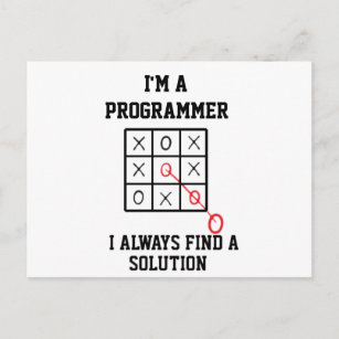 Im Programmierer finde ich immer eine Lösung Postkarte