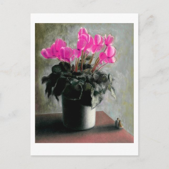 Im Rahmen der Cyclamen Postkarte (Vorderseite)