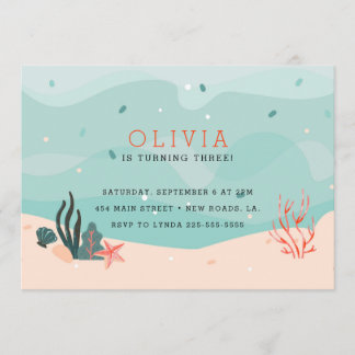 Im Rahmen der Geburtstagspartei des Meeres Einladung