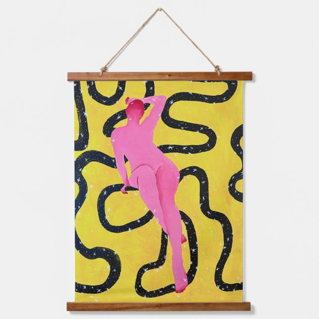 Im Rahmen der Haut II Wandteppich Mit Holzrahmen (Vorderseite)