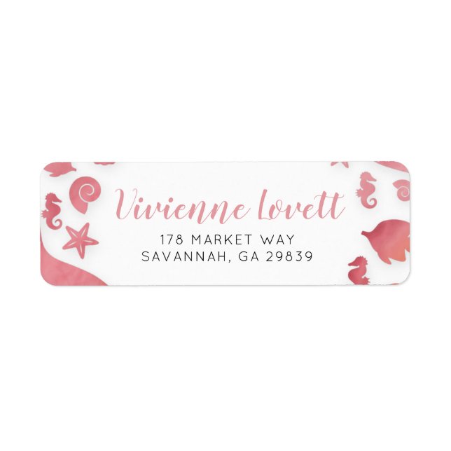 Im Rahmen der Meeresfrüchte-Rücksendeadresse (Vorne)