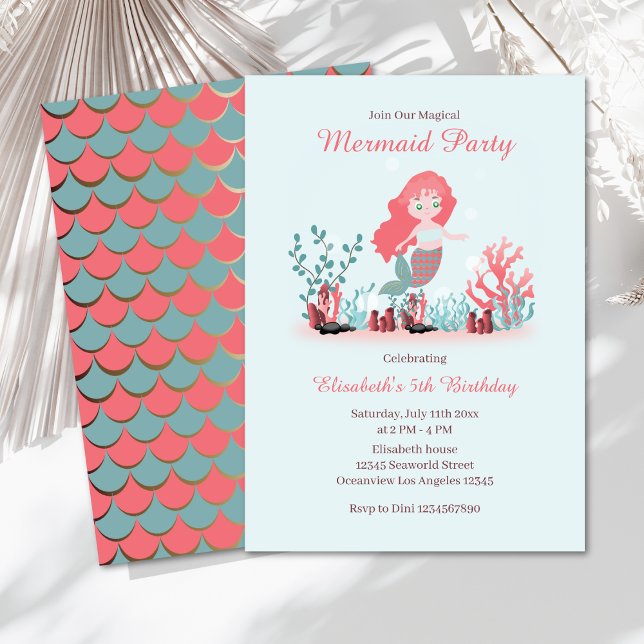 Im Rahmen der Meerjungfrau Princes Birthday Einladung (Von Creator hochgeladen)