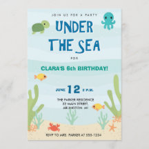 Im Rahmen der "Sea Birthday Party"-Einladung