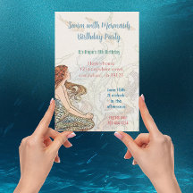 Im Rahmen der Sea Invitation Mermaid Birthday Part