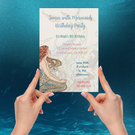 Im Rahmen der Sea Invitation Mermaid Birthday Part Einladung
