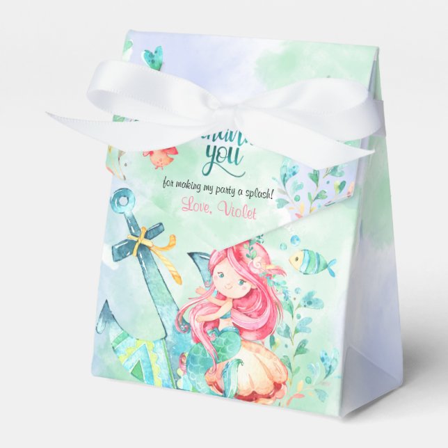 Im Rahmen der Sea Mermaid Birthday Favor Box Geschenkschachtel (Vorderseite)