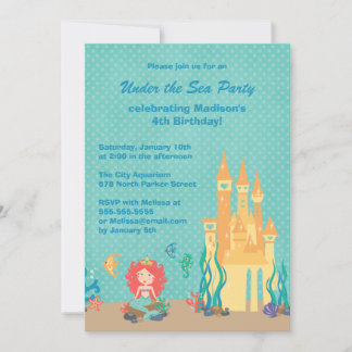 Im Rahmen der "Sea Mermaid Geburtstagsparty" Einladung