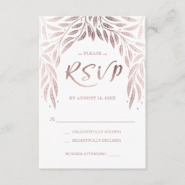 Im Rahmen der Willows Wedding RSVP Rose Gold