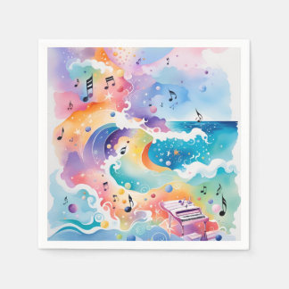 Im Rahmen des Meerespapiers Napkins Serviette