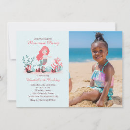 Im Rahmen des Sea Mermaid Princes Birthday Foto Einladung