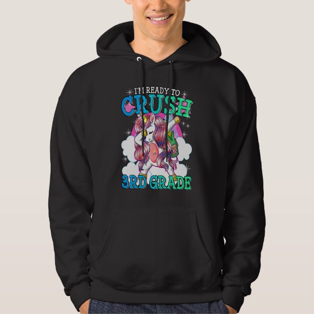 I'm Ready to Crush 3rd Grade Kids  Cute Dabbing Un Hoodie (Vorderseite)