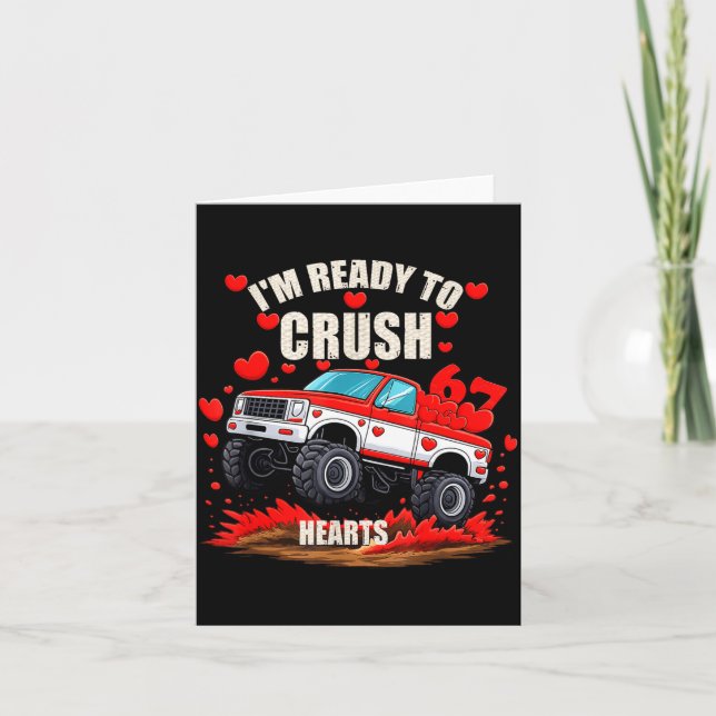 I'm Ready To Crush 6 7 Hearts Truck Funny 6 7 Vale Karte (Vorderseite)