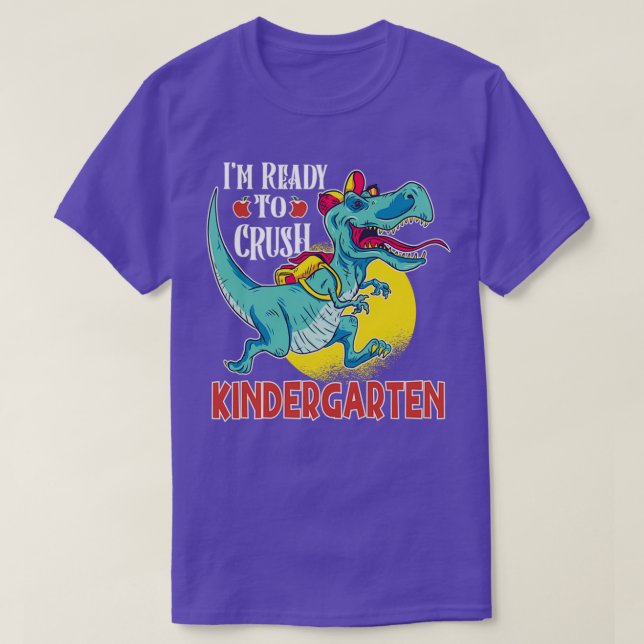 Im Ready To Crush Kindergarten Dinosaur Boys Back T-Shirt (Design vorne)