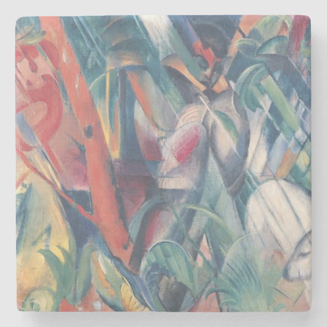 Im Regen 1912 Steinuntersetzer (Vorderseite)