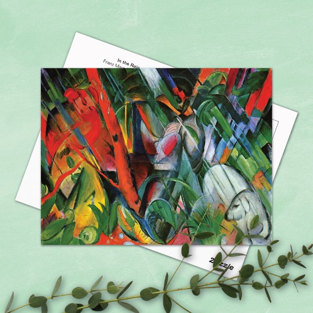 Im Regen Franz Marc Abstrakt Postkarte (Von Creator hochgeladen)
