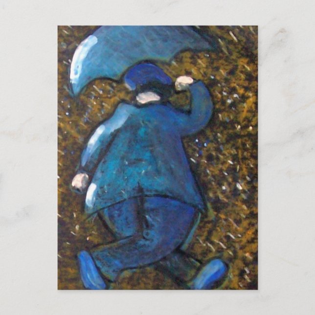 IM REGEN SEIN POSTKARTE (Vorderseite)