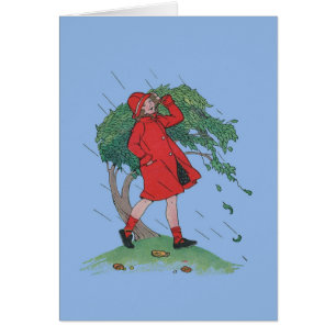 im Regen spazieren