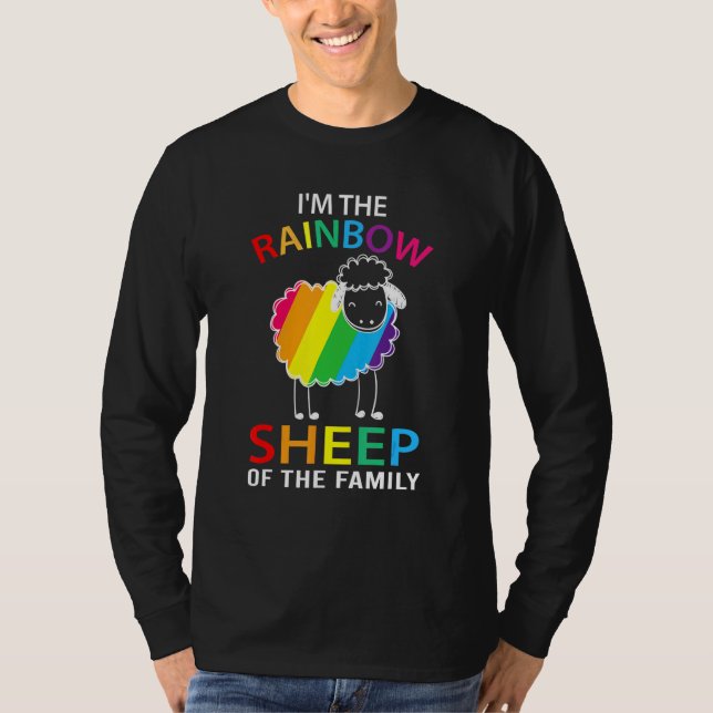 Im Regenbogenschaf der Familienschaf T-Shirt (Vorderseite)