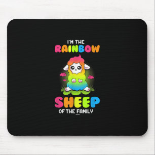 Im Regenbogenschaf Niedliche Schafhaltung Mousepad