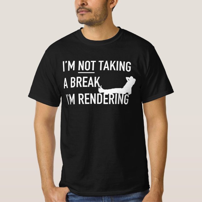 Im Rendering-Editor mache ich keine Pause T-Shirt (Vorderseite)