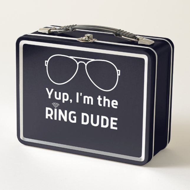 Im ring dude funny wedding ring kids metall brotdose (Vorderseite)