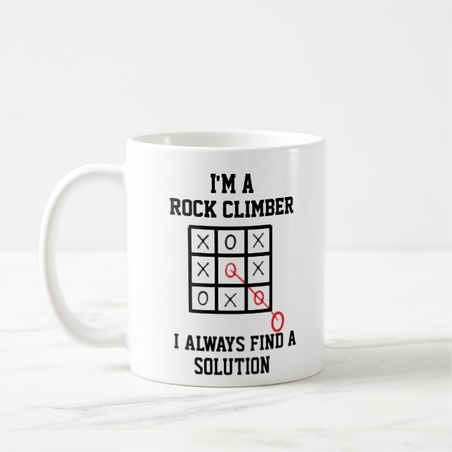 Im Rock Climber finde ich immer eine Lösung-Tasse Kaffeetasse (Links)