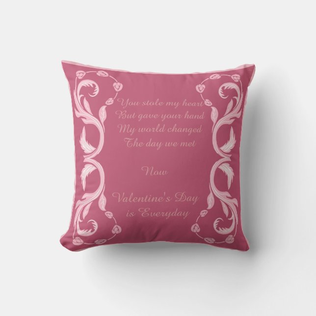 Im rosa Reversible Kissen (Vorderseite)