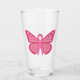 Im rosa Schmetterling Glas