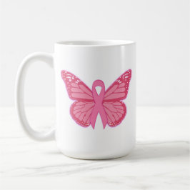 Im rosa Schmetterling Kaffeetasse