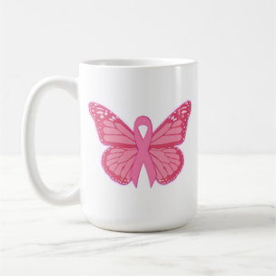 Im rosa Schmetterling Kaffeetasse