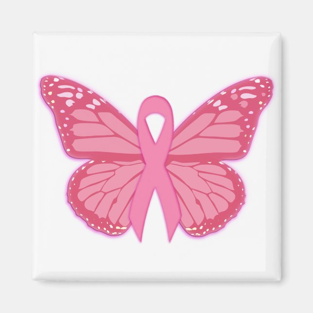 Im rosa Schmetterling Magnet (Vorne)