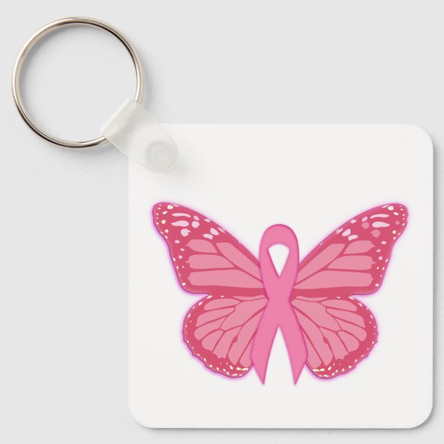 Im rosa Schmetterling Schlüsselanhänger (Vorderseite)