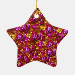 Im rosa Sternenschmuck Keramik Ornament