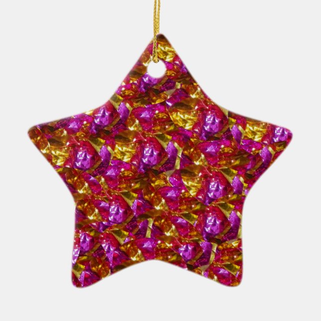 Im rosa Sternenschmuck Keramik Ornament (Vorne)
