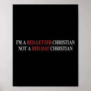 Im Roten Brief Christlich kein Red Hat Christlich Poster