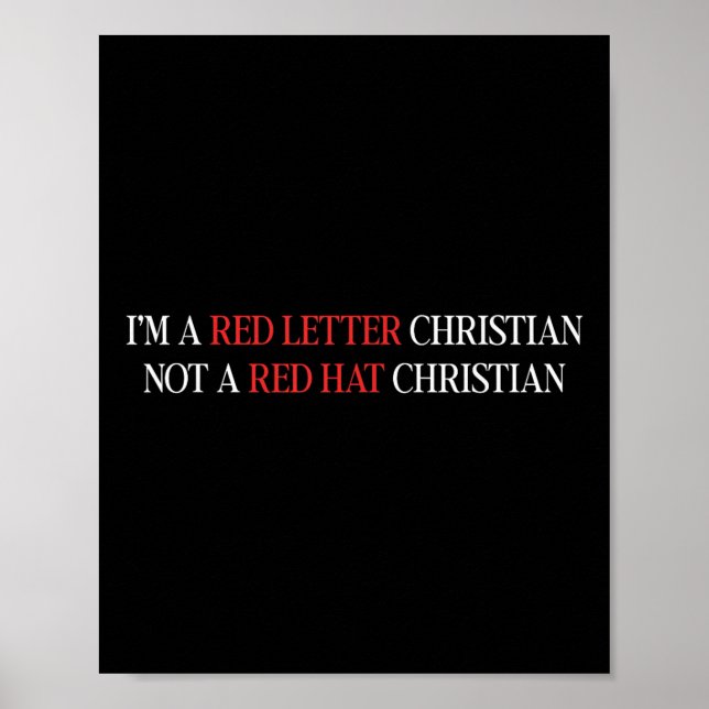 Im Roten Brief Christlich kein Red Hat Christlich Poster (Vorne)