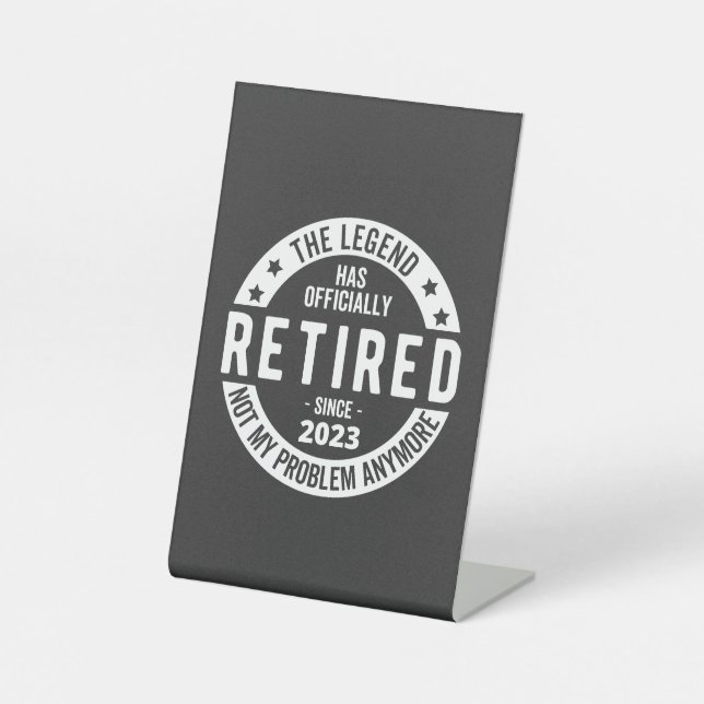 im Ruhestand 2023 Sockelschild (Vorderseite)