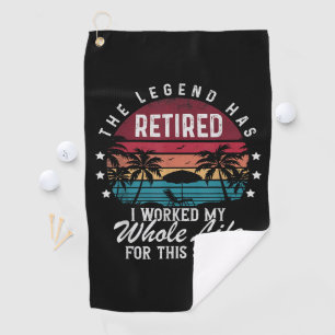Im Ruhestand Ich Habe Mein Ganzes Leben Dafür Gear Golfhandtuch