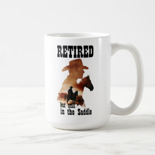 Im Ruhestand immer noch im Sattel Western-Ruhestan Kaffeetasse