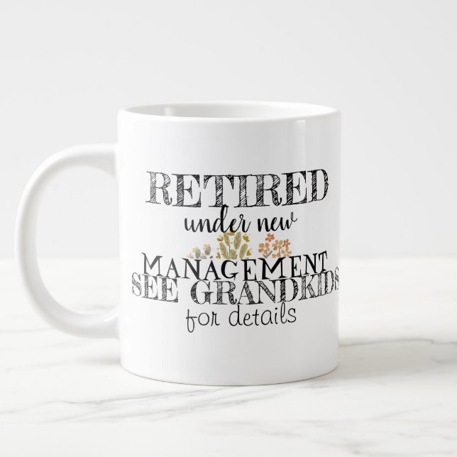 Im Ruhestand Jumbo-Tasse (Links)