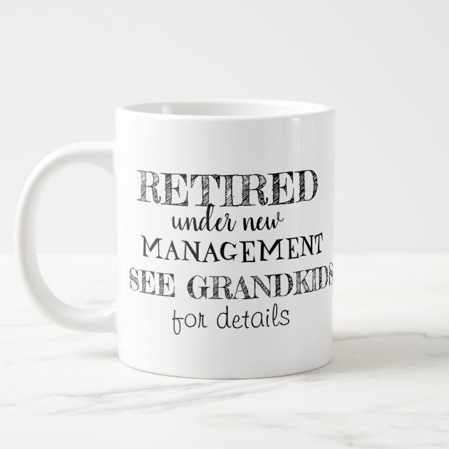 Im Ruhestand Jumbo-Tasse (Links)