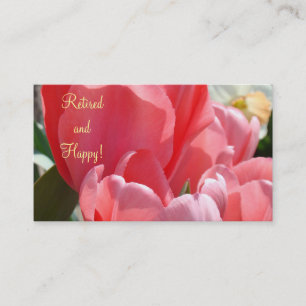 Im Ruhestand und Glücklich! Visitenkarten Rosa Tul Visitenkarte