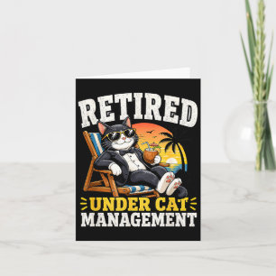 Im Ruhestand unter Katzenmanagement Lustige Tuxedo Karte