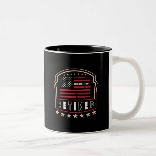 im Ruhestand Zweifarbige Tasse (Rechts)