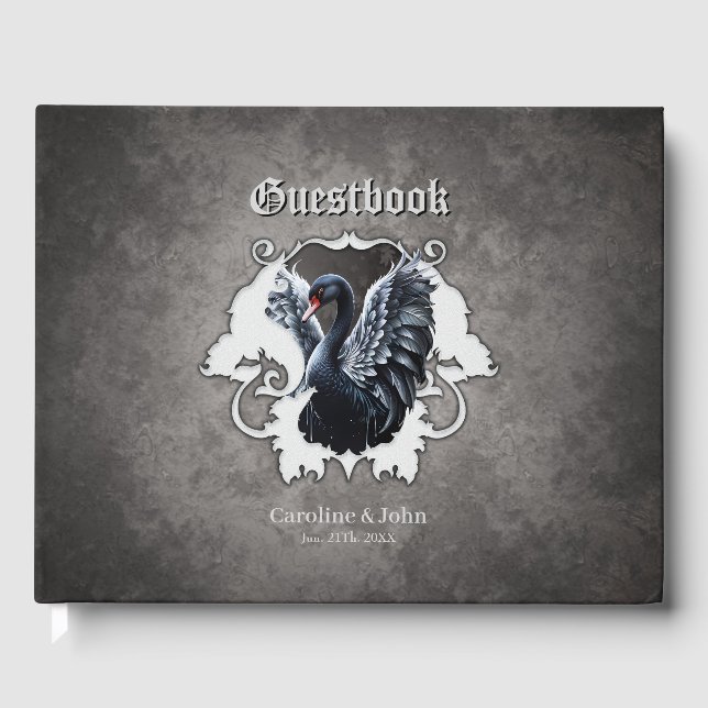 Im Schatten der Eleganz: Ein schwarzer Schwan. Gästebuch (Vorderseite)