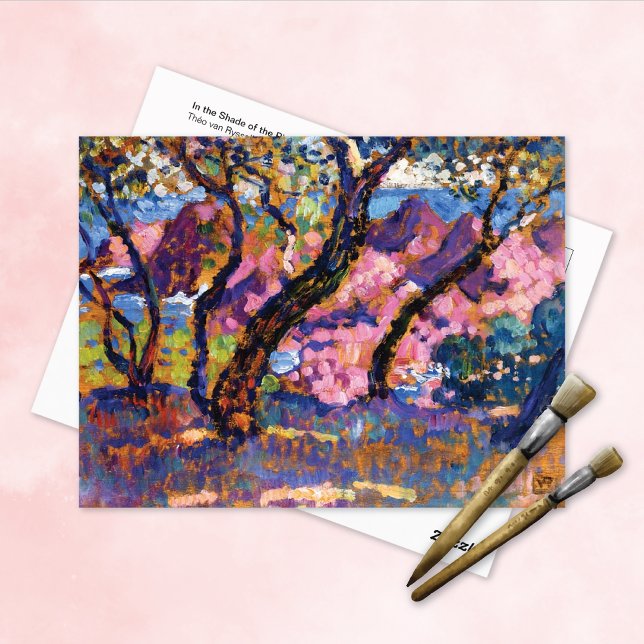 Im Schatten der Pines Théo van Rysselberghe Postkarte (Von Creator hochgeladen)