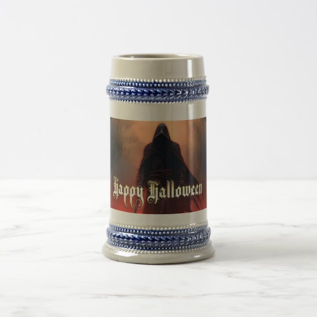 Im Schatten des grimmigen Sensenmanns - Halloween Bierglas (Mittel)