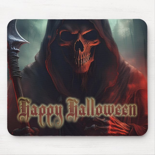 Im Schatten des grimmigen Sensenmanns - Halloween Mousepad (Vorne)